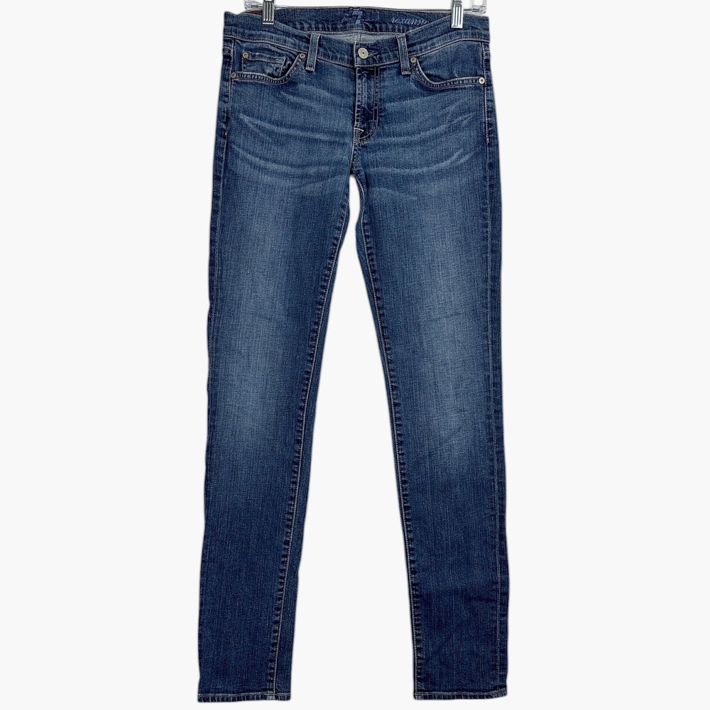 7 For All Mankind Jeans Women's Size 29 Skinny Glam Rhinestone Pocket